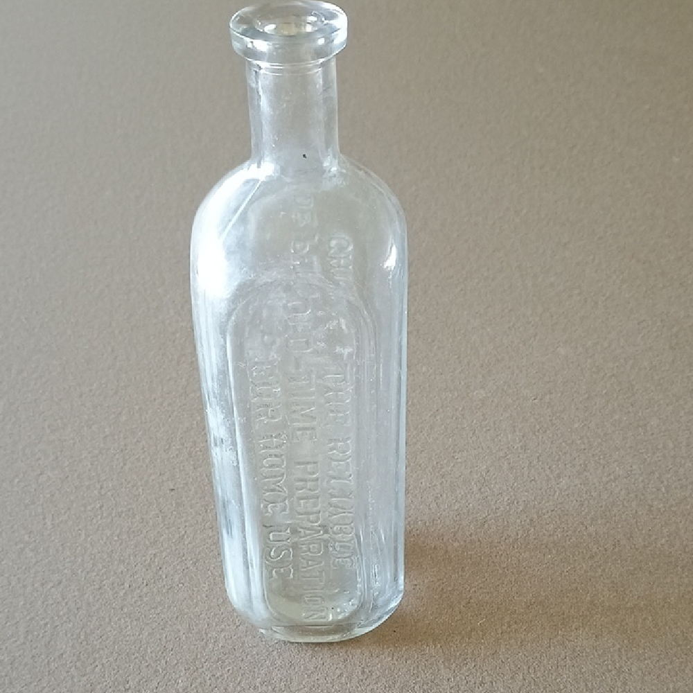 Vintage Clear Glass Bottle